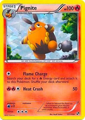Pignite - 17/114 (Cracked Ice Holo) card from Miscellaneous Cards & Products