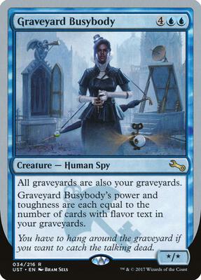 Graveyard Busybody card from Unstable