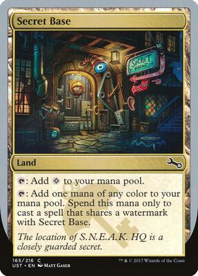 Secret Base (B) card from Unstable