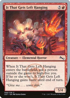It That Gets Left Hanging card from Unstable