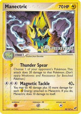 Manectric - 38/107 (Prerelease) card from Nintendo Promos