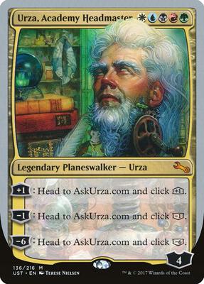 Urza, Academy Headmaster card from Unstable