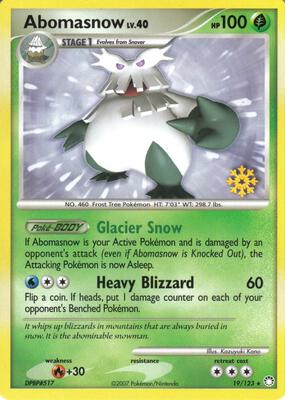 Abomasnow - 19/123 card from Countdown Calendar Promos