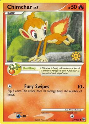 Chimchar - 57/100 card from Countdown Calendar Promos