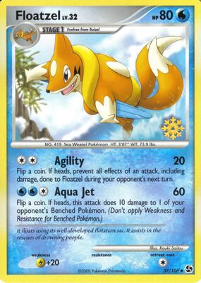 Floatzel - 37/106 card from Countdown Calendar Promos