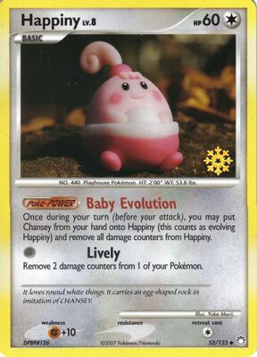 Happiny - 52/123 card from Countdown Calendar Promos