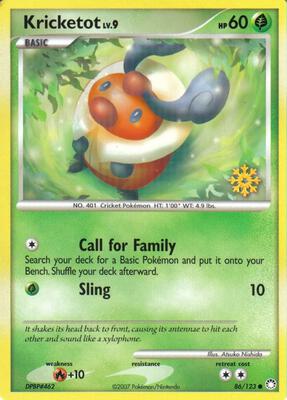 Kricketot - 86/123 card from Countdown Calendar Promos