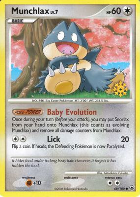Munchlax - 68/100 card from Countdown Calendar Promos