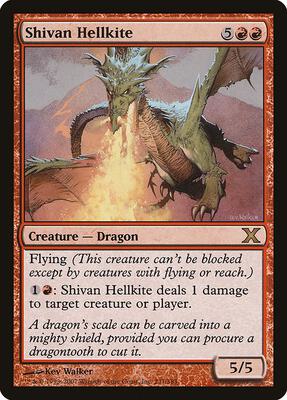 Shivan Hellkite card from 10th Edition