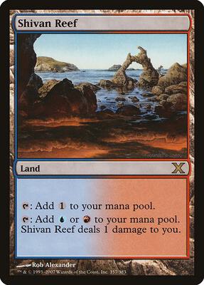 Shivan Reef card from 10th Edition