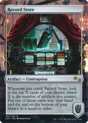 Record Store card from Unstable