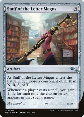 Staff of the Letter Magus card from Unstable