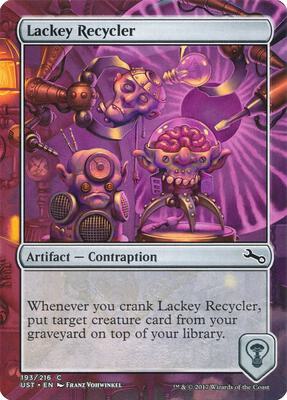 Lackey Recycler card from Unstable