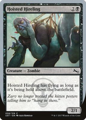 Hoisted Hireling card from Unstable