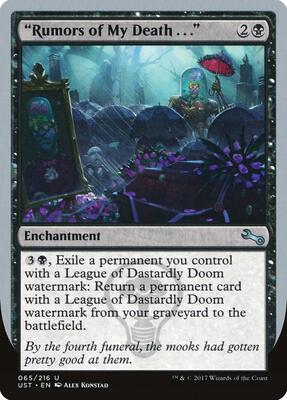 Rumors of My Death . . . card from Unstable