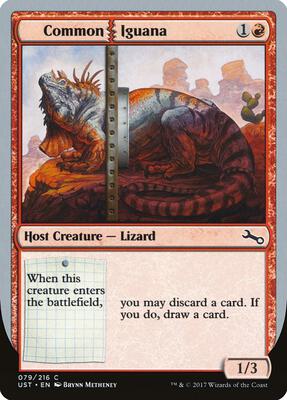 Common Iguana card from Unstable
