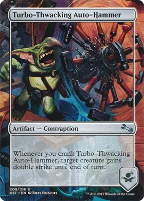Turbo-Thwacking Auto-Hammer card from Unstable