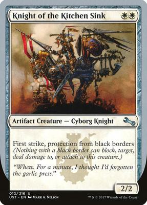Knight of the Kitchen Sink (A) card from Unstable