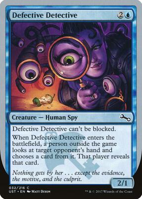 Defective Detective card from Unstable