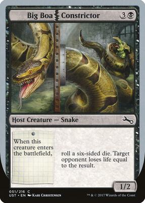 Big Boa Constrictor card from Unstable