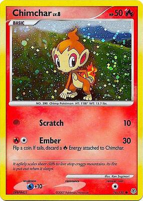 Chimchar - 76/130 (Cosmos Holo) card from Miscellaneous Cards & Products