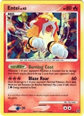 Entei - 4/132 (Cracked Ice Holo) card from Miscellaneous Cards & Products