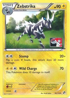 Zebstrika - 42/114 (League Promo) card from League & Championship Cards