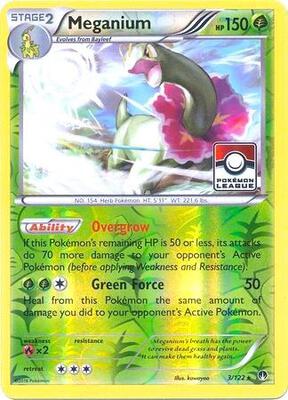 Meganium - 3/122 (Pokemon League) card from League & Championship Cards