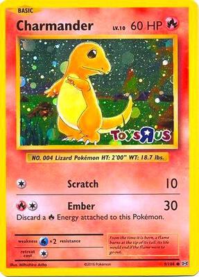 Charmander - 9/108 (Toys R Us Promo) card from Miscellaneous Cards & Products