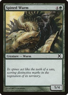 Spined Wurm card from 10th Edition