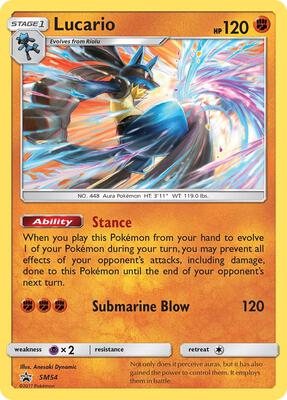 Lucario - SM54 card from SM Promos