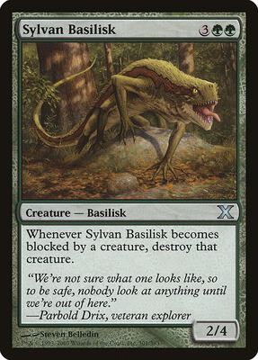 Sylvan Basilisk card from 10th Edition