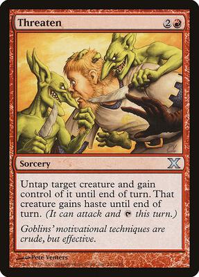 Threaten card from 10th Edition