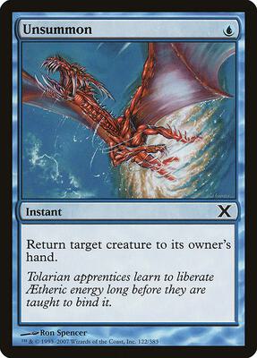 Unsummon card from 10th Edition