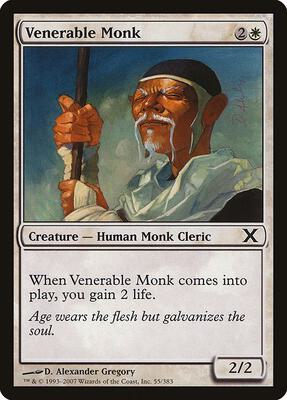 Venerable Monk card from 10th Edition