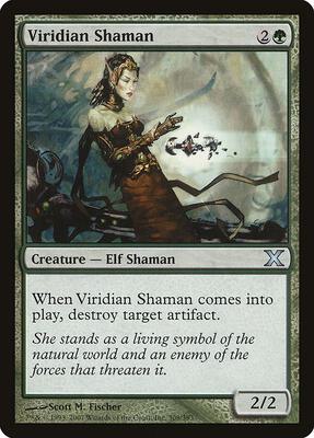 Viridian Shaman card from 10th Edition