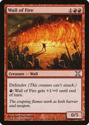 Wall of Fire card from 10th Edition