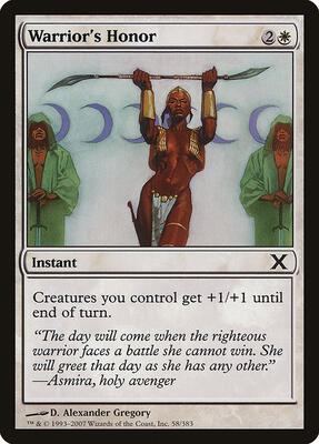 Warrior's Honor card from 10th Edition