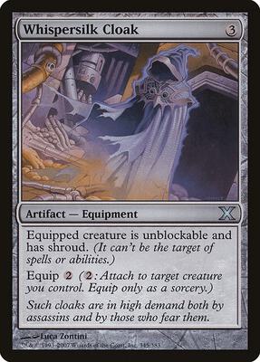 Whispersilk Cloak card from 10th Edition