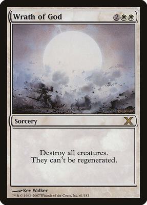 Wrath of God card from 10th Edition