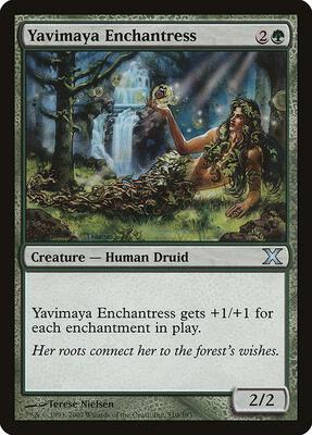Yavimaya Enchantress card from 10th Edition