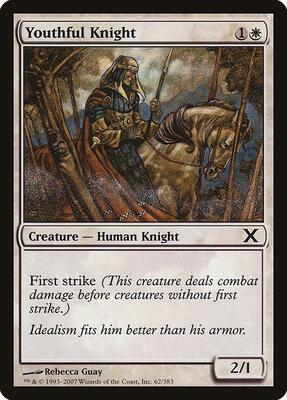 Youthful Knight card from 10th Edition