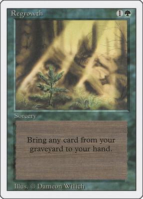 Regrowth card from Revised Edition