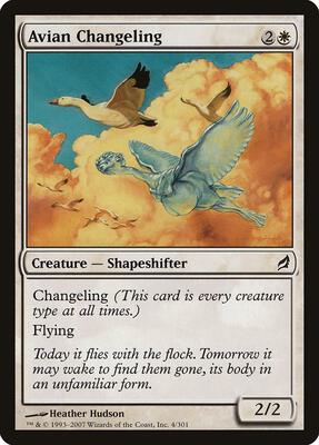 Avian Changeling card from Lorwyn