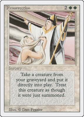 Resurrection card from Revised Edition