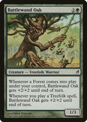 Battlewand Oak card from Lorwyn