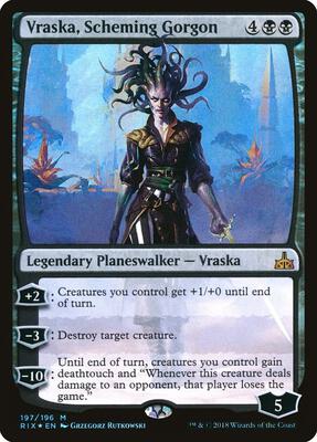 Vraska, Scheming Gorgon card from Rivals of Ixalan