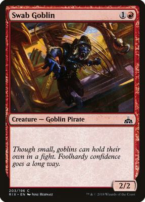 Swab Goblin card from Rivals of Ixalan