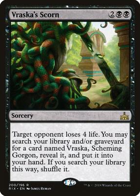 Vraska's Scorn card from Rivals of Ixalan