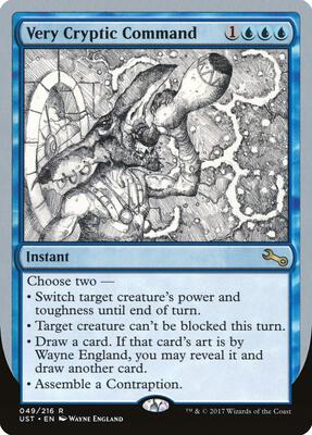 Very Cryptic Command (A) card from Unstable